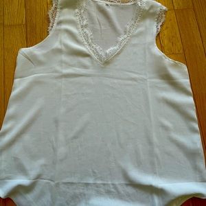 SHEIN lace trimmed tank top